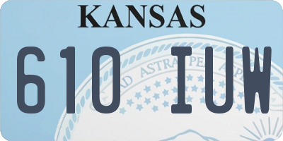 KS license plate 610IUW