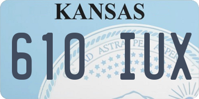 KS license plate 610IUX