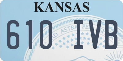 KS license plate 610IVB