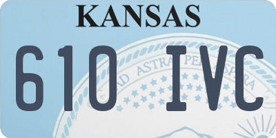 KS license plate 610IVC