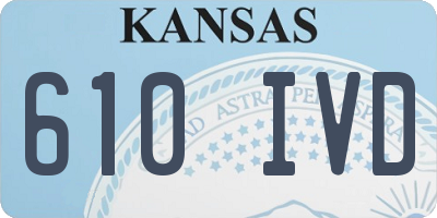 KS license plate 610IVD