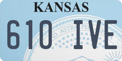 KS license plate 610IVE