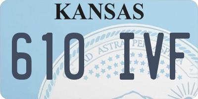 KS license plate 610IVF