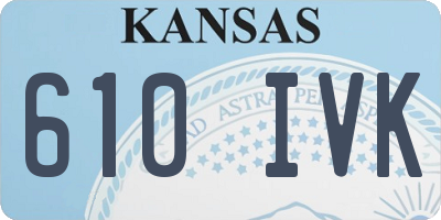 KS license plate 610IVK