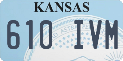 KS license plate 610IVM