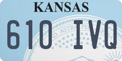 KS license plate 610IVQ