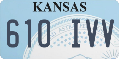 KS license plate 610IVV