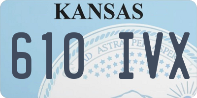 KS license plate 610IVX