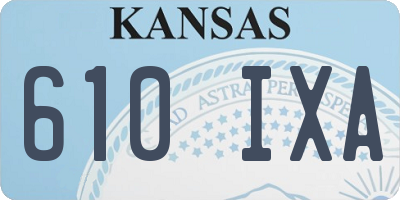 KS license plate 610IXA