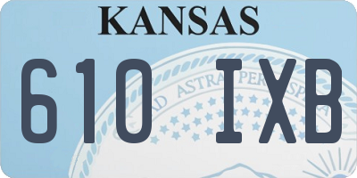 KS license plate 610IXB
