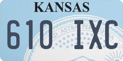 KS license plate 610IXC