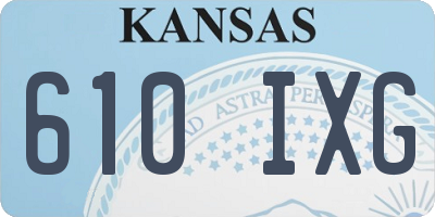 KS license plate 610IXG