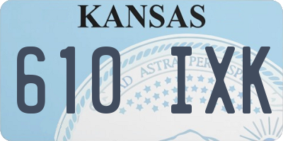 KS license plate 610IXK