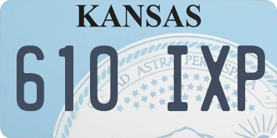 KS license plate 610IXP