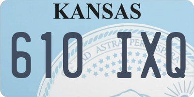 KS license plate 610IXQ