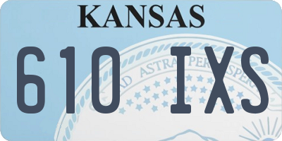 KS license plate 610IXS