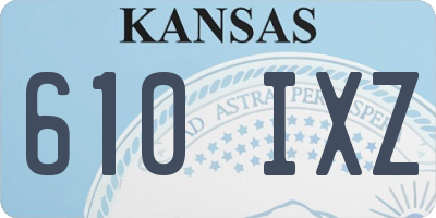 KS license plate 610IXZ