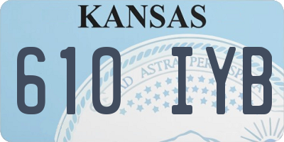 KS license plate 610IYB