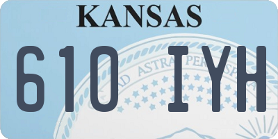 KS license plate 610IYH