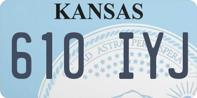 KS license plate 610IYJ