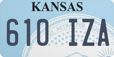 KS license plate 610IZA