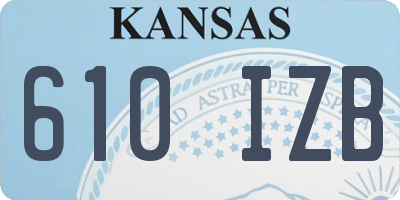 KS license plate 610IZB