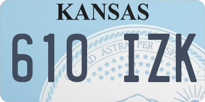 KS license plate 610IZK