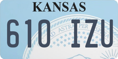 KS license plate 610IZU