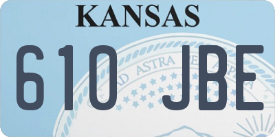 KS license plate 610JBE