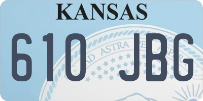 KS license plate 610JBG