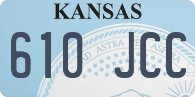 KS license plate 610JCC