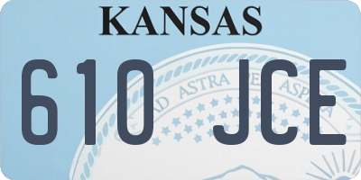 KS license plate 610JCE