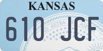 KS license plate 610JCF