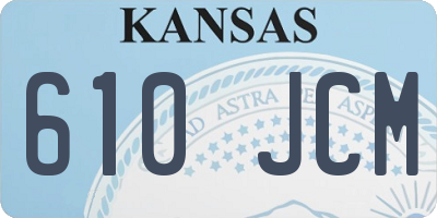 KS license plate 610JCM