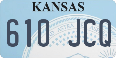 KS license plate 610JCQ