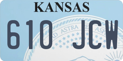 KS license plate 610JCW