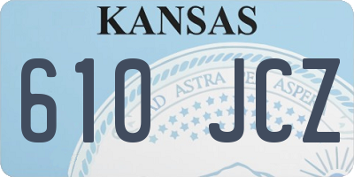 KS license plate 610JCZ