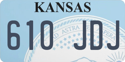 KS license plate 610JDJ