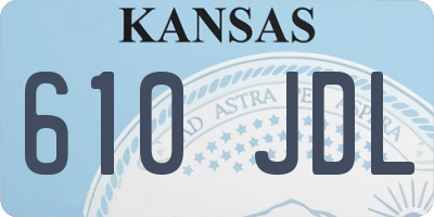 KS license plate 610JDL
