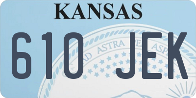 KS license plate 610JEK