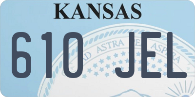 KS license plate 610JEL