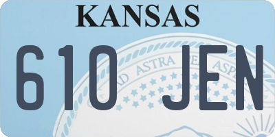 KS license plate 610JEN