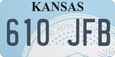 KS license plate 610JFB