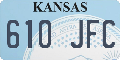 KS license plate 610JFC