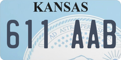 KS license plate 611AAB