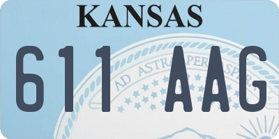 KS license plate 611AAG