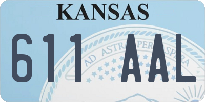 KS license plate 611AAL