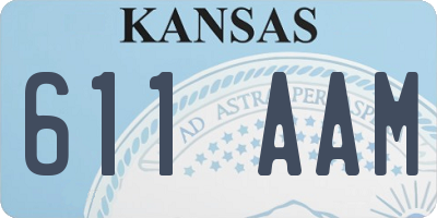 KS license plate 611AAM