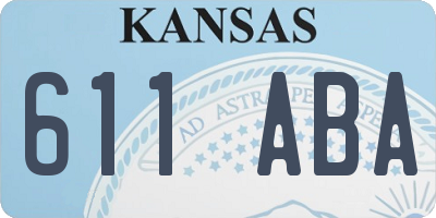 KS license plate 611ABA
