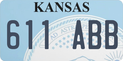 KS license plate 611ABB